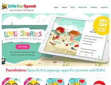 Tablet Screenshot of littlebeespeech.com